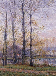 Precyのオワーズの銀行; Les Bords de l "Oise a Precy、