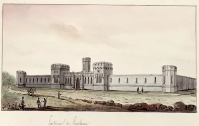 ペンシルベニア州の刑務所、1831年（紙にペンとインクとトイレ）