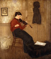 ヴァイオリンを持つ若い女性、1897-98年