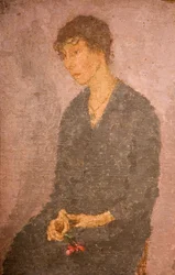 花を持つ女性、1908～1922年。