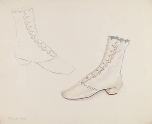 クエーカーの結婚式の靴、c。 1936年。