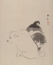 子犬のつがい、1868 年。