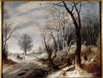雪の風景画 ギースブレヒト・ライテンス（1586-1656） 17世紀カンペール美術館