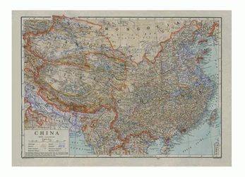 中国の地図、1910年頃