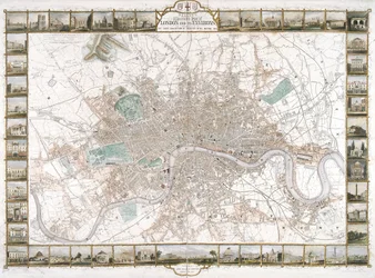 ロンドンの地図、1851 年