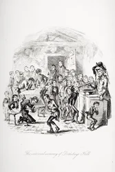 Kuvitus Charles Dickensin Nicholas Nicklebylle