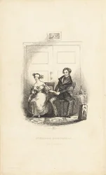 奇妙な紳士への口絵：コミック・ブルレッタ、チャールズ・ディケンズ（1812-70）