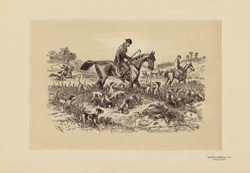 ハンティング・スケッチ、その1、表紙に行く（エングレーヴィング）