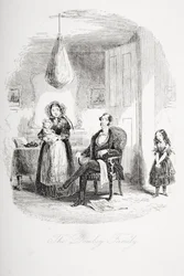 Dombey Family、Charles Dickens（1812-70）によるDombey and Sonのイラスト、1848年に初公開