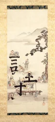 建物の詩（シルクにインクと色）