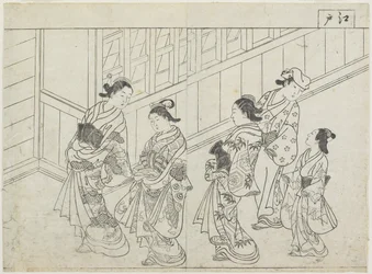家の前の売春婦、1770年代初頭（木版画）