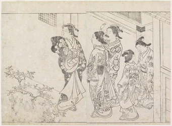 中庭の売春婦、1770年代初頭（版画）