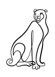 優雅なラインのチーター