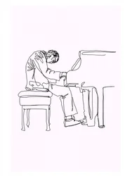 ピアノを弾く音楽家