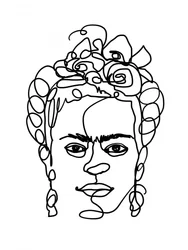 「強い女性」の線画