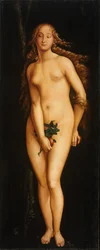 Eve - Peinture de Hans Baldung (1484-1545) - 1525-1526 - 油彩、木 - 208x83,5 - Szepmuveszeti Muzeum, Budapest, Hungary