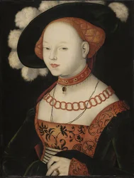ドイツ語：Bildnis einer Dame 女性の肖像