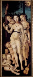 ハーモニーまたは3つの恩寵。グレン・ハンス・バルドゥング（1484-1545）の絵画 Ec.All.