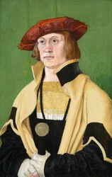 1520年頃の男の肖像（パネルに油彩）