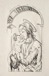 アーチの下の子供との聖母、1508年。