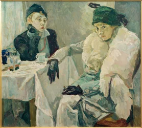 カフェの女性二人
