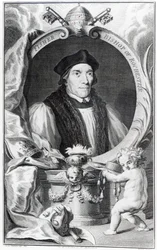 ジョンフィッシャー、ロチェスターの司教、ヤコブスウーブラケンによって彫刻、c.1738-42