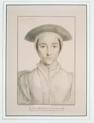 フランチェスコバルトロッツィ（1727-1815）によって彫刻されたクリーブのアン女王（1515-57）の肖像1796年に出版された