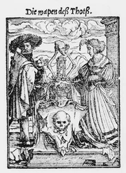 ハンス・ラッツェルバーガーが刻んだ「死のダンス」の死者の箱、1538年頃