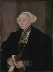 1545年、フライベルクの妻、マリア・キッチャーの肖像