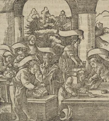 甲冑の製作、Hymmelwagen on who live well..., 1517.