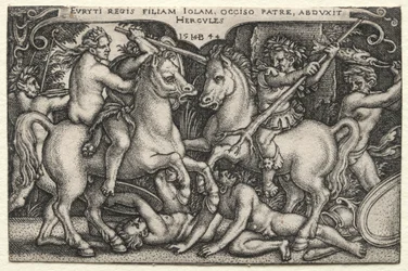 ヘラクレスの労働：ヘラクレスがアイオールを誘拐する、1544年。