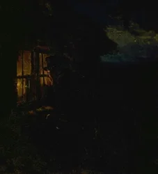 サグがボールを鳴らします。 テイター小屋の観覧席