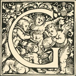 G-Hans Weiditz作のアルファベット、c1520-1521、1908。