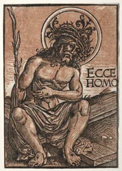 十字架に座る悲しみの男c。 1522。
