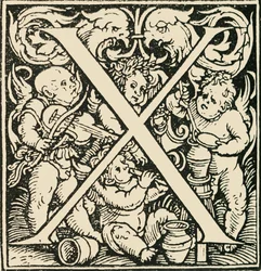 X-Hans Weiditz作のアルファベット、c1520-1521、1908。