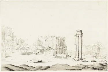 フォロ ロマーノのカンポ ヴァチーノの遺跡