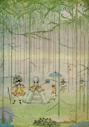タフトとリケット。チャールズ・ペローのおとぎ話から。水彩画、1923