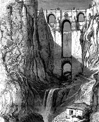 プエンテヌエボ、ロンダ、スペイン、19世紀。