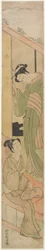 ワタツミに話しかける青年 1770年頃（カラー木版画