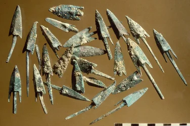 エルサレムの城塞で見つかった矢じり（金属）