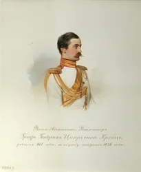 ハインリッヒ・キプリアノビッチ・フォン・クロイツ伯爵の肖像1846〜1849年の帝国馬の番人のアルバムから