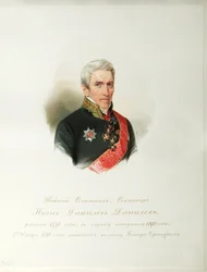 イヴァン・ダニロビッチ・ダニロフの肖像1770-1852帝国の馬の番人のアルバムから、1846-1849