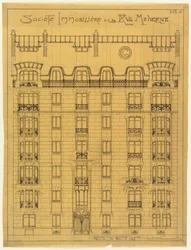 SocietéImmobilièredelaRueModern、No。6のファサードのデザイン
