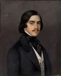 ミハイル・アレクサンドロヴィッチ・バクーニンの肖像 1814-1876, 1841.