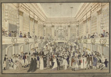 ウィーン王宮のレドゥーテンザールの仮面舞踏会、c。 1815年。