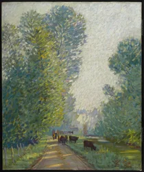牛のいる風景、1907年頃