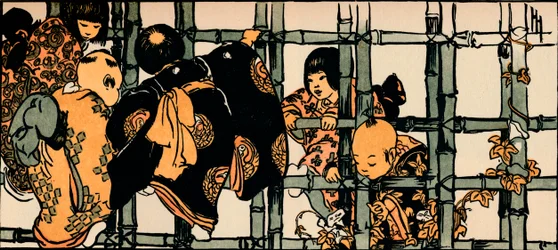 竹のフェンス、1904