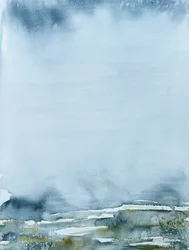 霧に包まれた地平線の風景