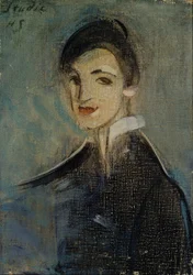 黒衣の歌手、1916～1917年。