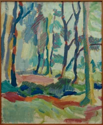 ヘルムートマッケ、ハーブスヴァルトイベイクレーフェルト-絵画、1910年